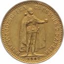 Ungarn 10 Korona 1907 KB - Stehender Kaiser